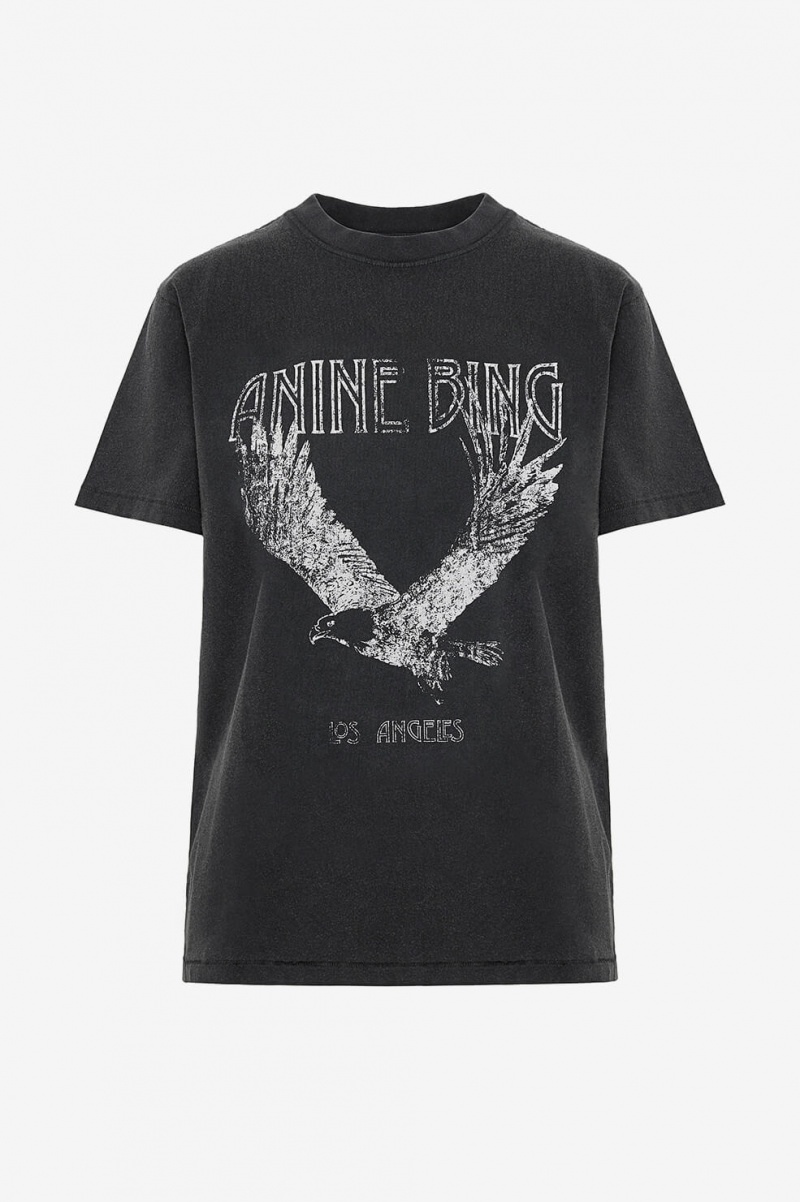 T Shirts Anine Bing Lili Eagle Noir Femme | HEI-7652099